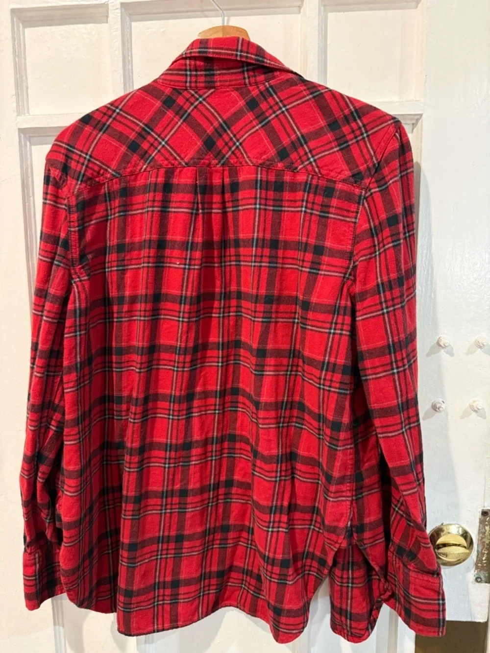 J. Crew Red and Black Plaid Flannel Shirt
